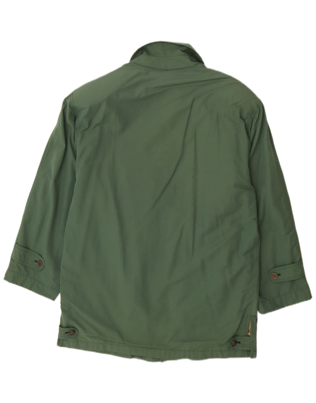 Jaqueta utilitária masculina Burberrys IT 52 grande algodão verde