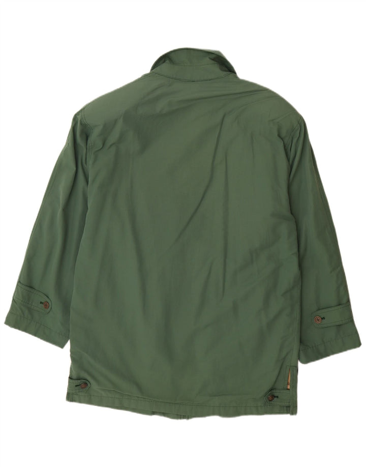 Jaqueta utilitária masculina Burberrys IT 52 grande algodão verde