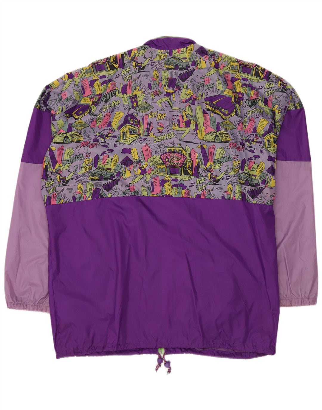 Jaqueta de chuva masculina J JEANTEX de ajuste solto Reino Unido 40 grande bloco colorido roxo