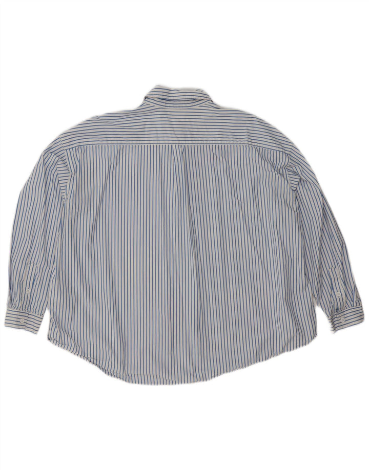Camisa oversized feminina Levi's UK 14 algodão listrado azul médio