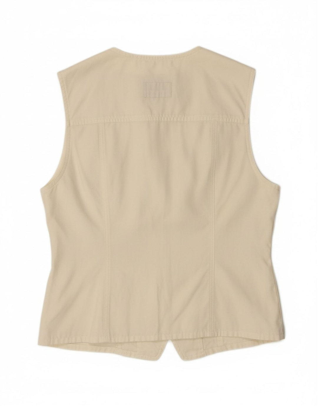 STEFANEL Womens Utility Gilet UK 14 Grande Algodão Branco