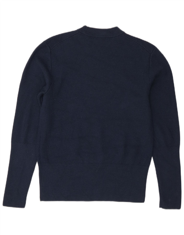 Suéter feminino Cos com gola redonda Reino Unido 14 lã azul marinho médio