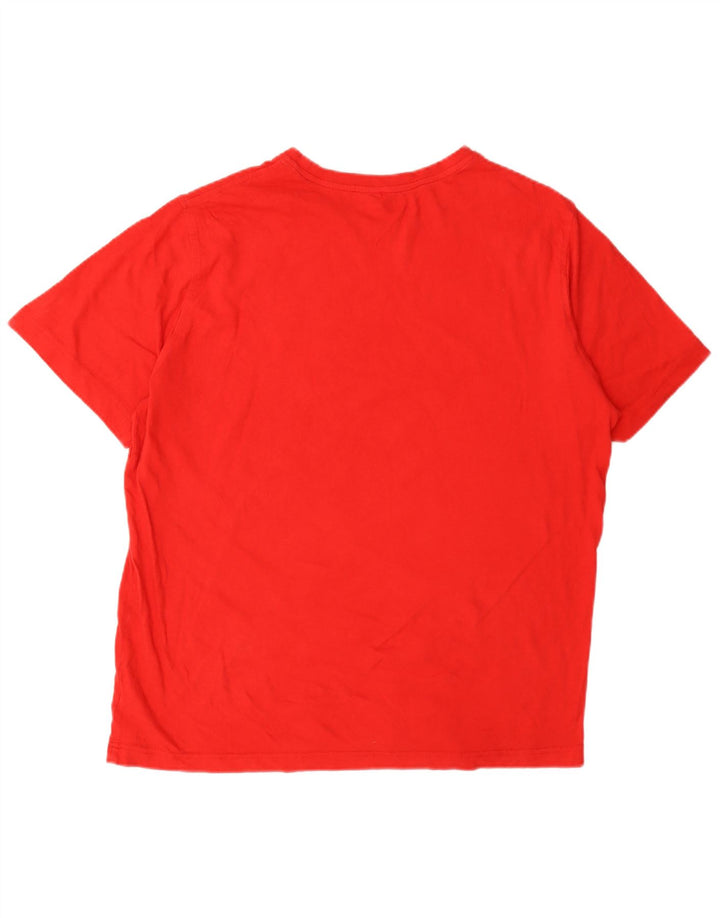 Camiseta masculina estampada Champion grande algodão vermelho
