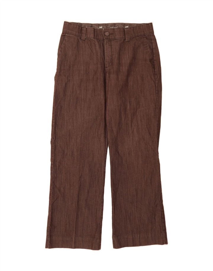 LEE Womens Straight Chino Trousers US 14 XL W34 L32 Brown Cotton Vintage Lee and Second-Hand Lee from Messina Hembry 