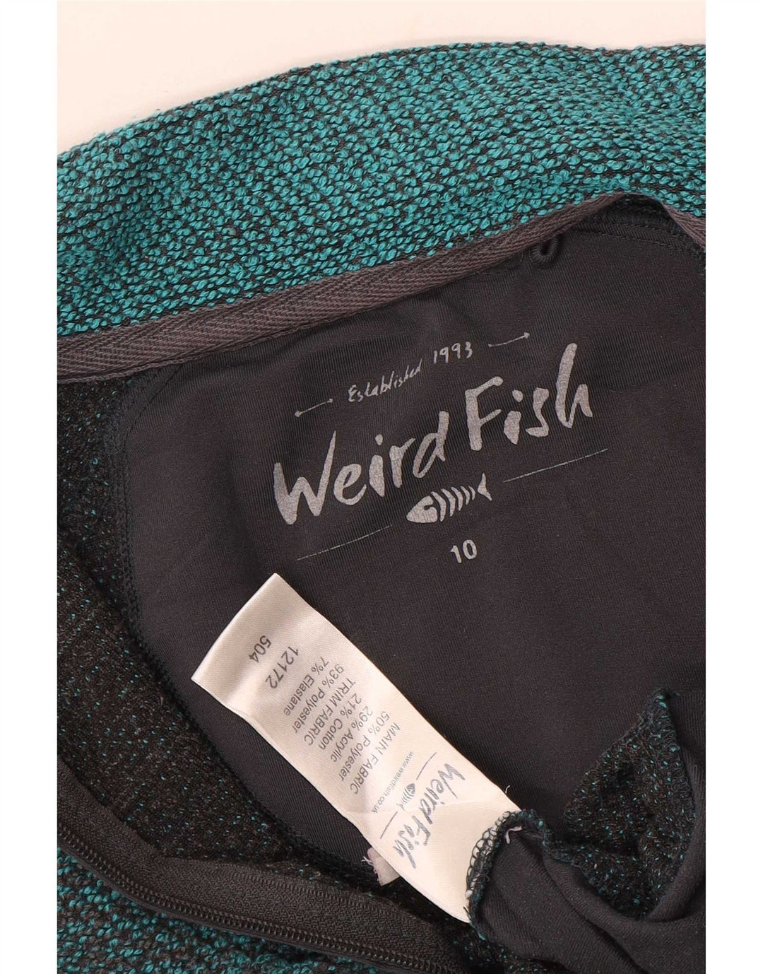 Jaqueta feminina de treino Weird Fish UK 10 Small Blue Colourblock