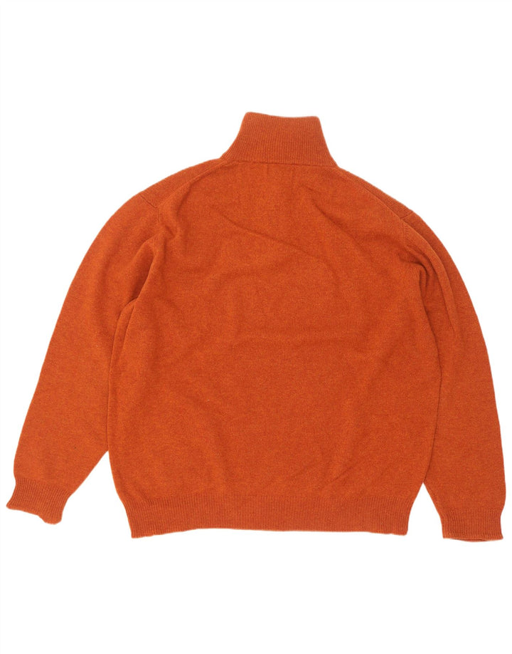 Suéter masculino Kappa com zíper e gola XL laranja