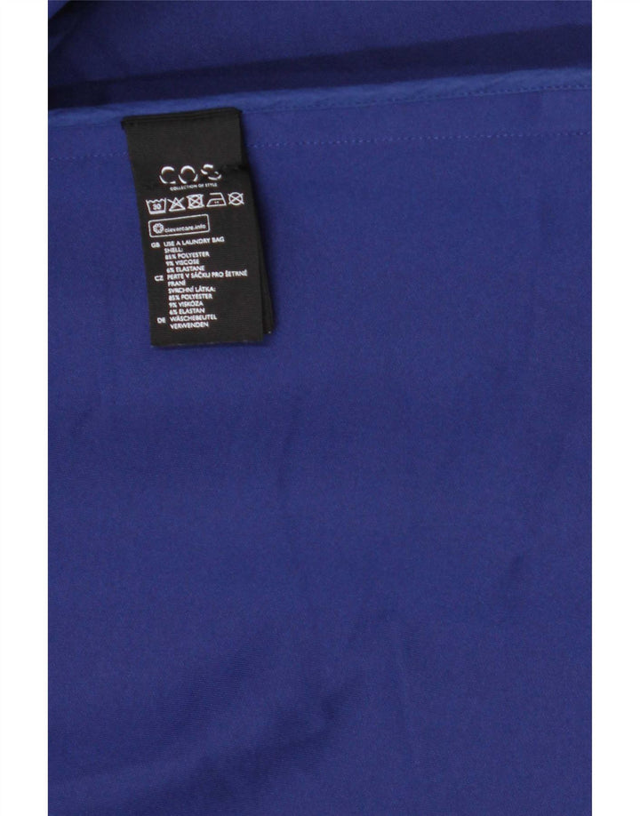 Cos Womens Wrap Dress EU 38 Poliéster Azul Médio