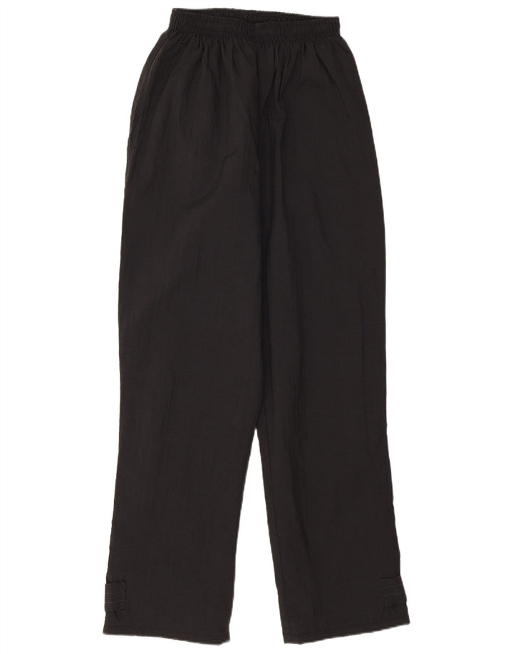 Calça corta-vento feminina vintage UK 4 XS preta
