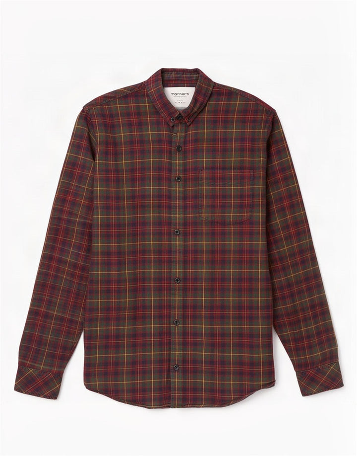 Camisa masculina de flanela Carhartt XL verde algodão xadrez