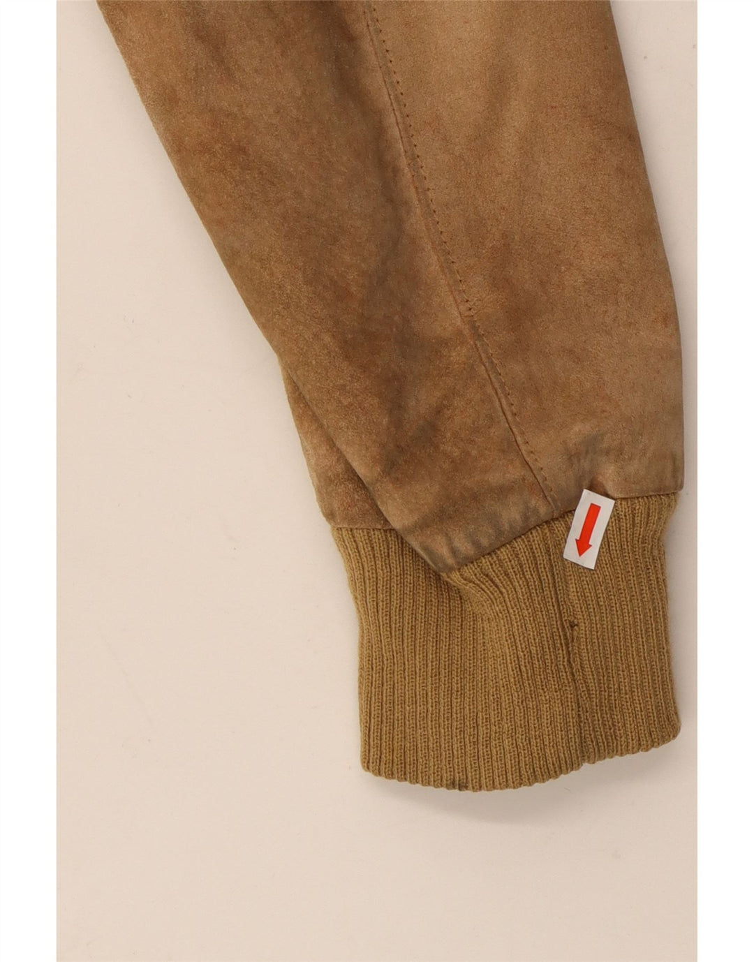 Jaqueta bomber masculina de camurça MCGREGOR Reino Unido 36 pequena bege