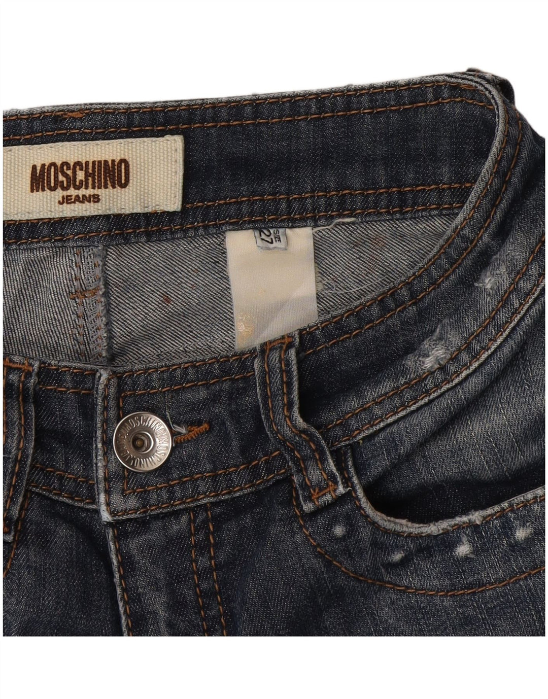 Calça jeans skinny feminina Moschino W27 L34 azul