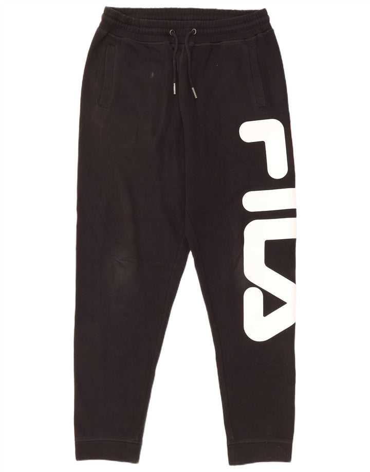 Calça de treino masculina Fila Graphic Joggers pequeno algodão preto
