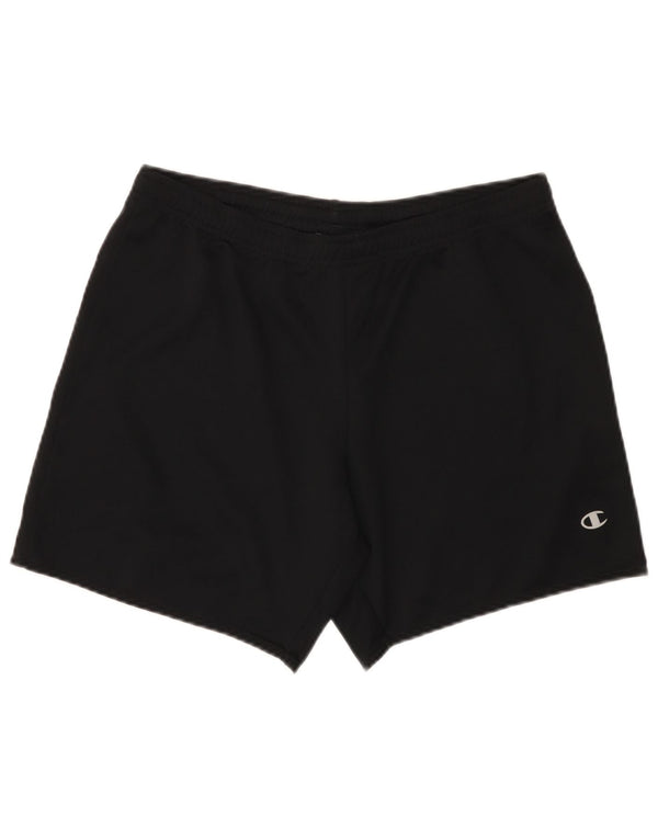Shorts esportivos masculinos Champion pequeno poliéster preto