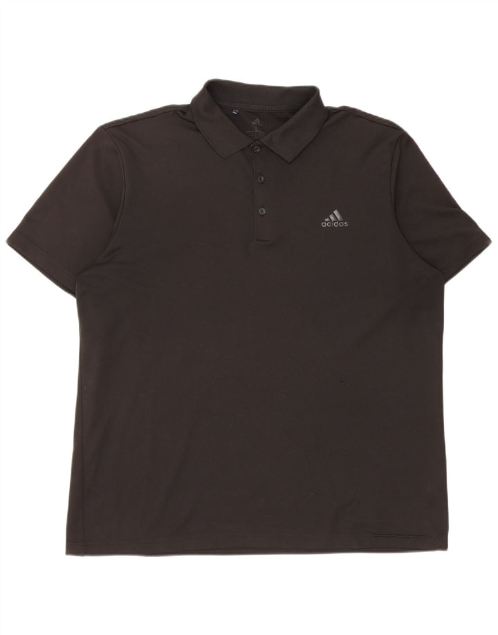 Camisa polo masculina Adidas grande preta