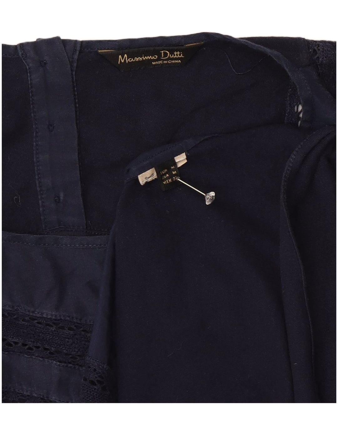 Colete feminino Massimo Dutti UK 12 médio azul marinho