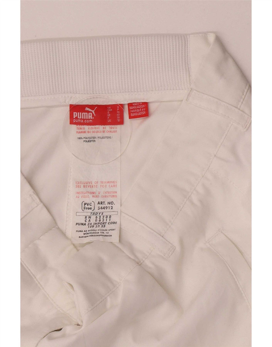 Bermuda Feminina Puma Loose Fit UK 10 Pequena W27 Poliéster Branco