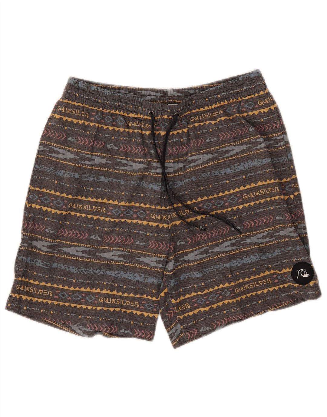 Shorts de natação masculino Quiksilver pequeno poliéster listrado multicolorido