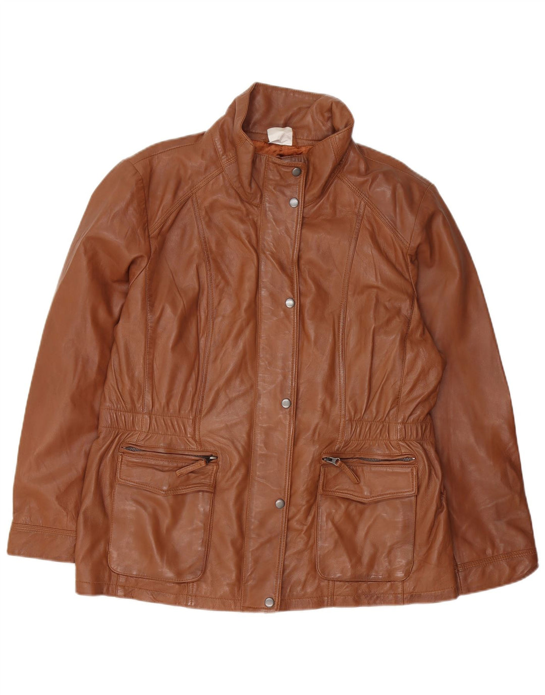 Jaqueta de couro feminina JCC UK 20 2XL couro marrom