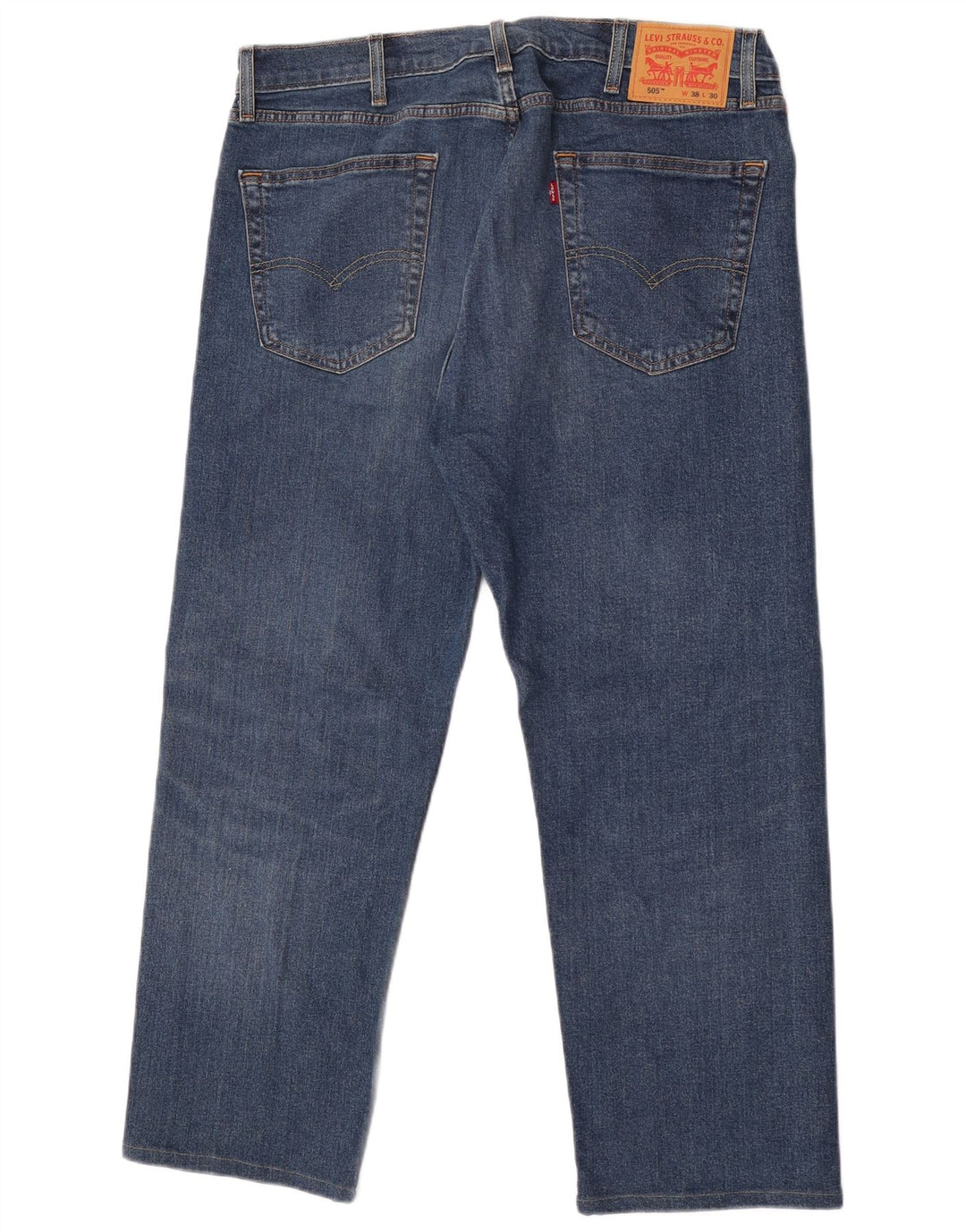 Levi's Masculino 505 Straight Jeans W38 L30 Azul Algodão