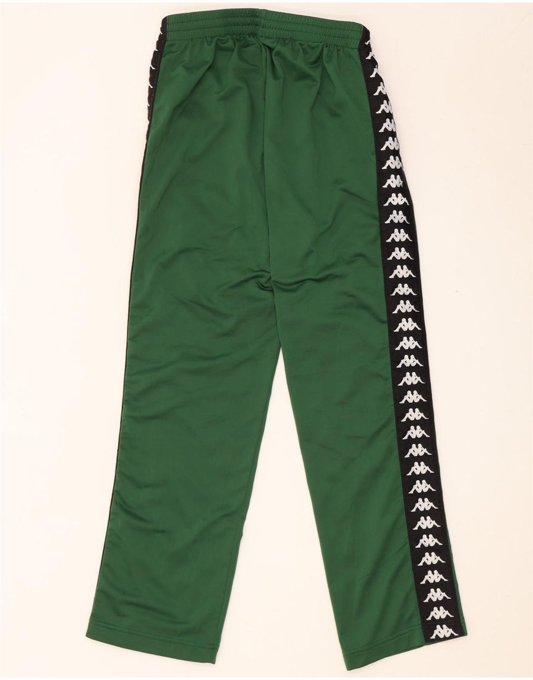 Calça de treino masculina Kappa com estampa gráfica verde médio em poliéster