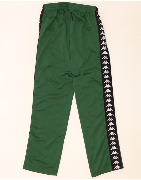 Calça de treino masculina Kappa com estampa gráfica verde médio em poliéster