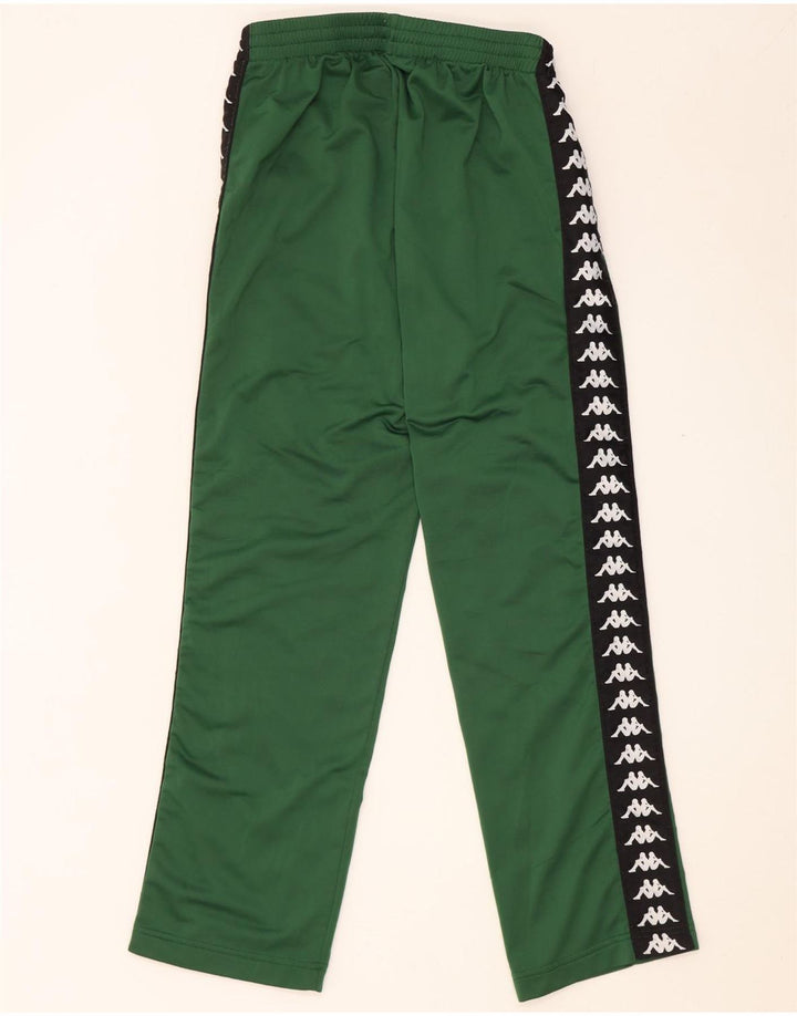 Calça de treino masculina Kappa com estampa gráfica verde médio em poliéster