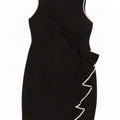 Vestido feminino Coast sem mangas com bainha UK 14 grande preto