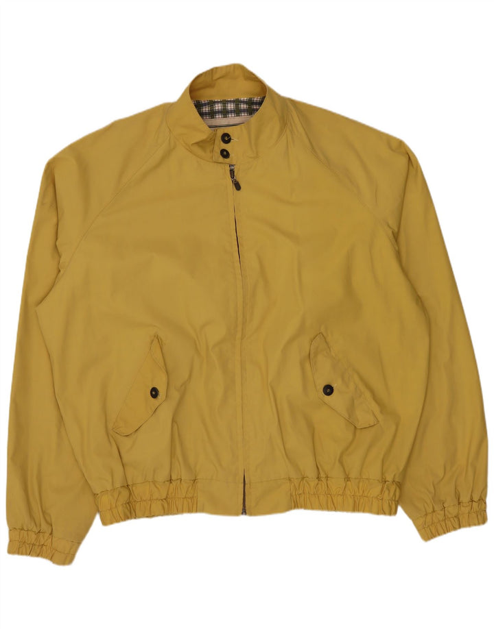 Jaqueta bomber masculina vintage UK 42 XL poliéster amarelo