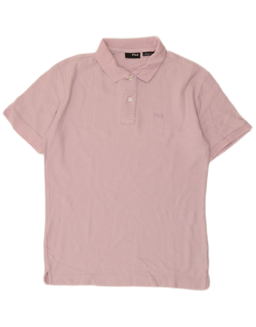 Camisa polo masculina Fila pequena de algodão roxo