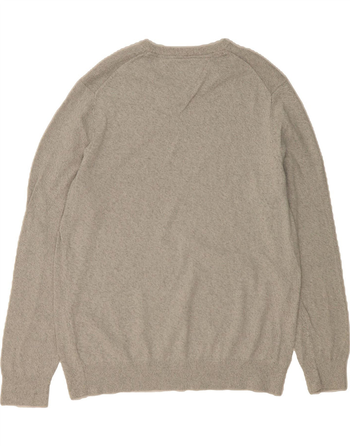 TOMMY HILFIGER Mens Crew Neck Jumper Sweater XL Grey Cotton Vintage Tommy Hilfiger and Second-Hand Tommy Hilfiger from Messina Hembry 