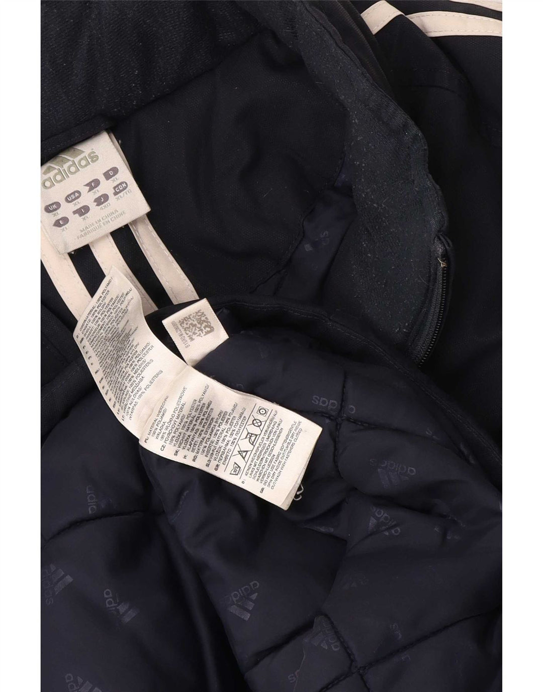 Jaqueta acolchoada masculina Adidas UK 42 XL azul marinho poliéster