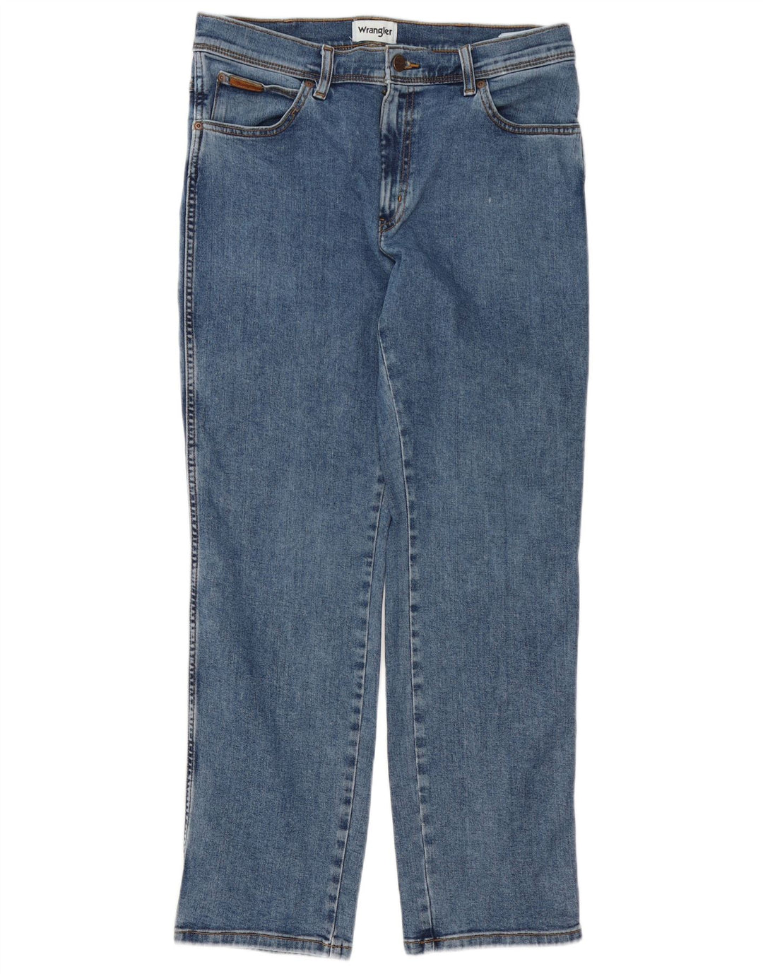 Wrangler Masculino Texas Straight Jeans W34 L32 Azul Algodão