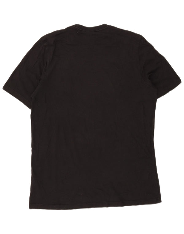 Adidas Mens Camiseta Top Grande Algodão Preto