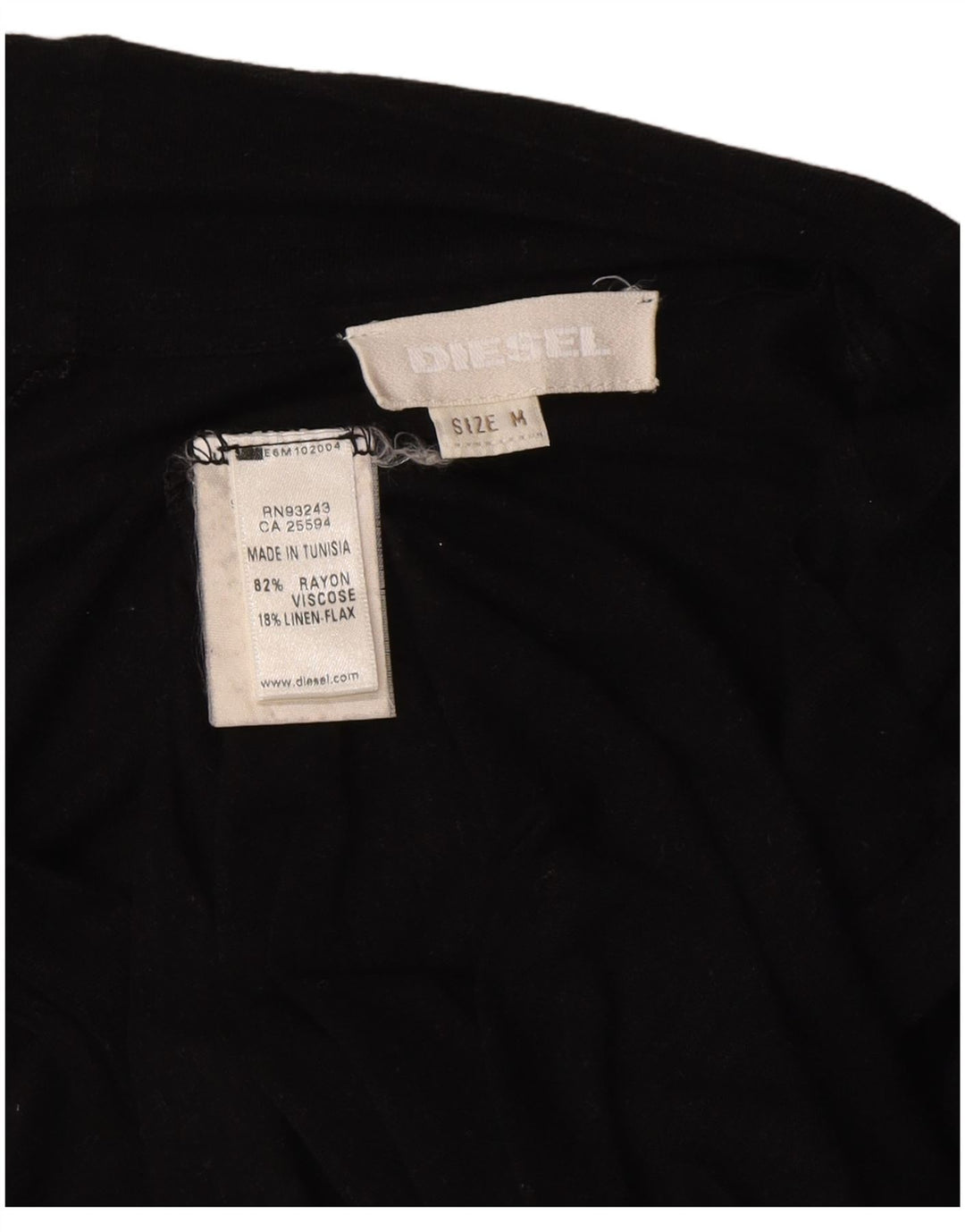 Suéter Cardigan Longline Feminino Diesel Reino Unido 12 Médio Preto Rayon