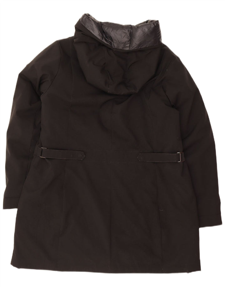 Sobretudo feminino canadense com capuz IT 54 3XL poliéster preto