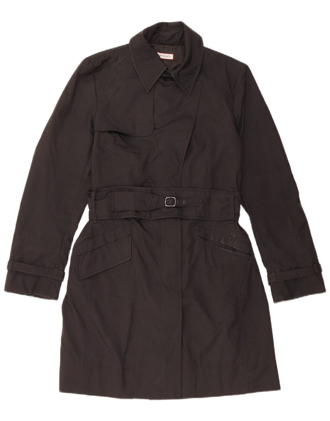 Casaco impermeável feminino Max & Co. UK 12 poliéster preto médio