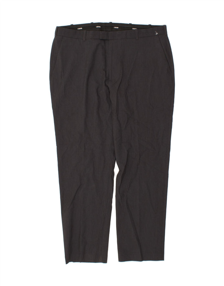 IZOD Mens Straight Suit Trousers W38 L30  Grey Polyester Vintage Izod and Second-Hand Izod from Messina Hembry 