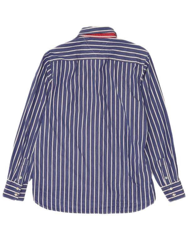 Camisa masculina Tommy Hilfiger pequena listrada azul