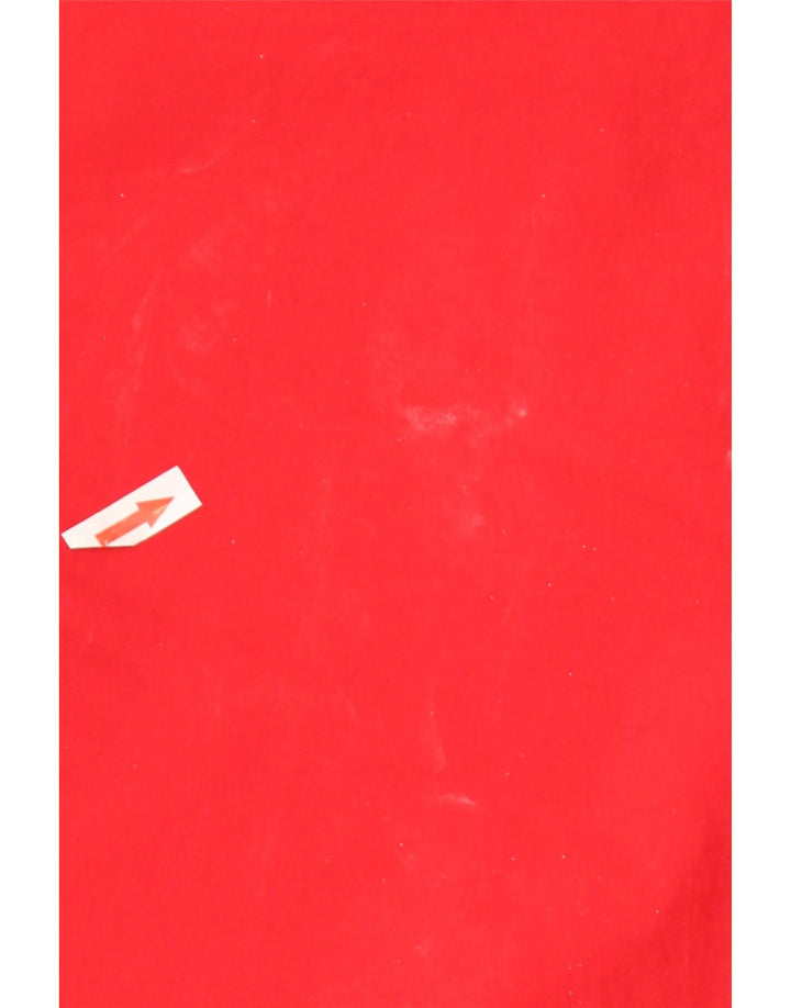 Jaqueta de esqui com capuz masculina vintage UK 42 XL poliéster vermelho Colourblock