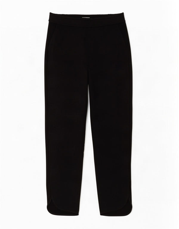 Calça de treino feminina Zara UK 10 pequena viscose preta