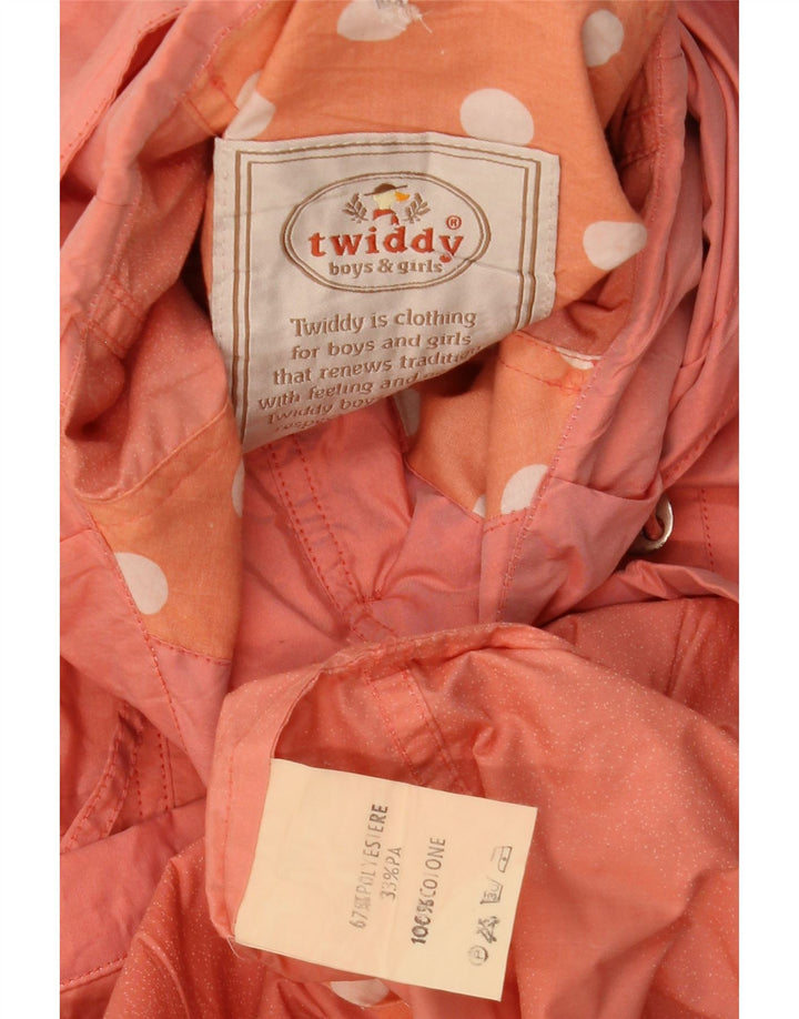 Jaqueta de chuva com capuz Twiddy para meninas 13-14 anos poliéster rosa