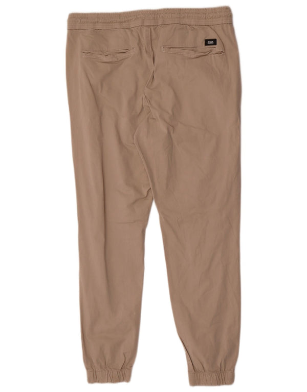 Zara Mens Joggers Chino Trousers Large W32 L28 Beige Cotton