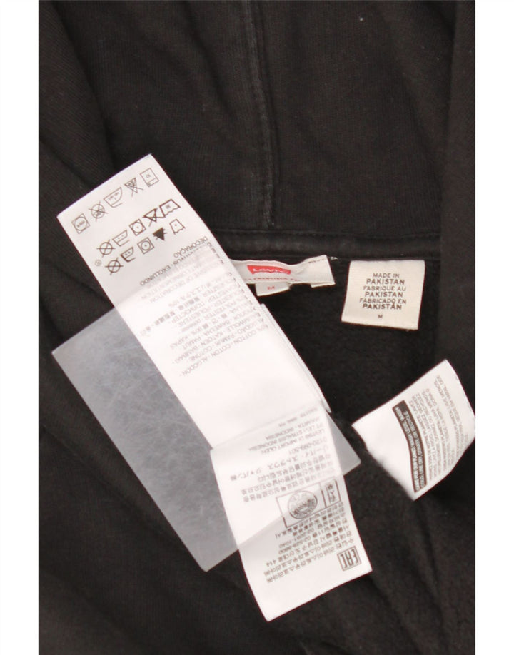 Suéter feminino com capuz gráfico oversized LEVI'S Reino Unido 14 algodão preto médio