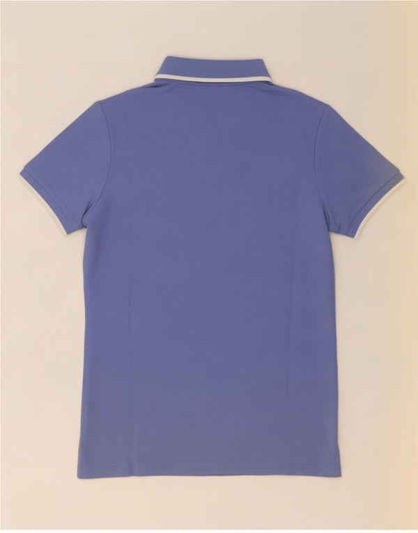 Camisa polo feminina Lotto UK 14 grande algodão azul