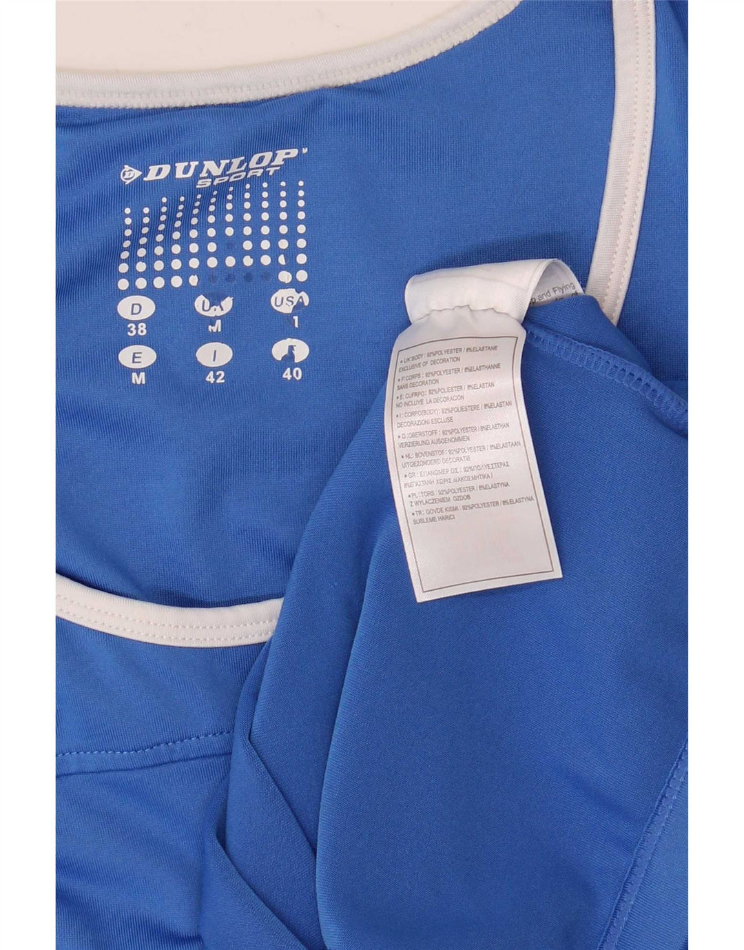 Colete feminino Dunlop UK 12 poliéster colorblock azul médio