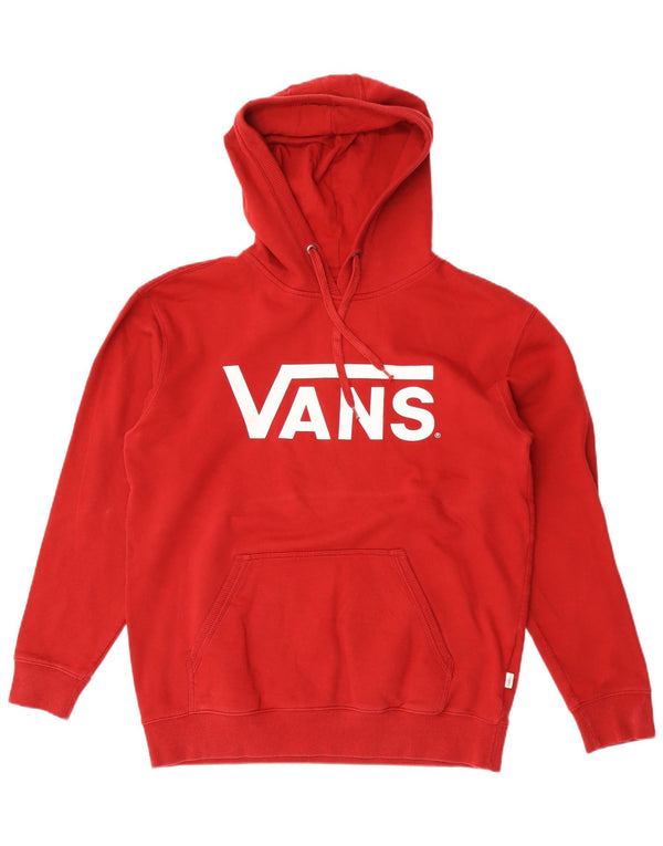Vans Mens Graphic Hoodie Jumper Grande Algodão Vermelho
