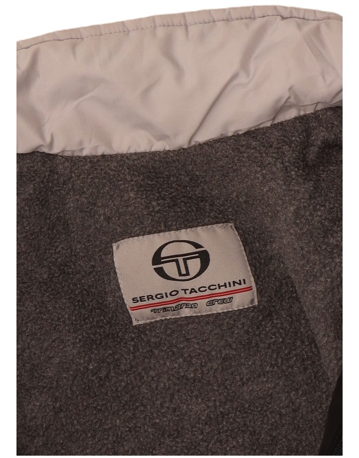 Jaqueta corta-vento masculina Sergio Tacchini Reino Unido 36 pequeno bloco colorido preto