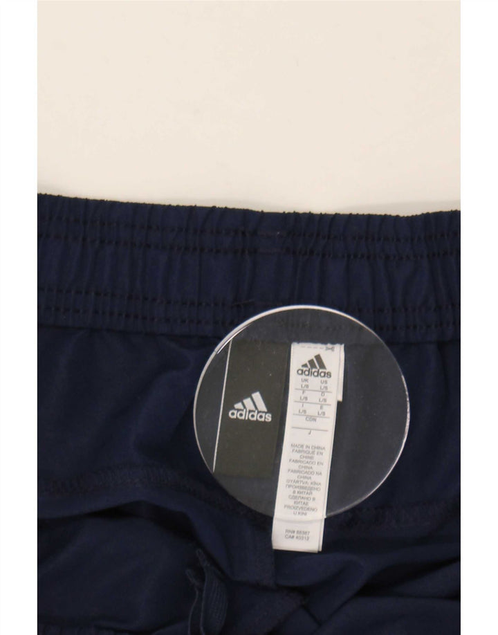Calça de treino masculina Adidas Graphic grande poliéster azul marinho