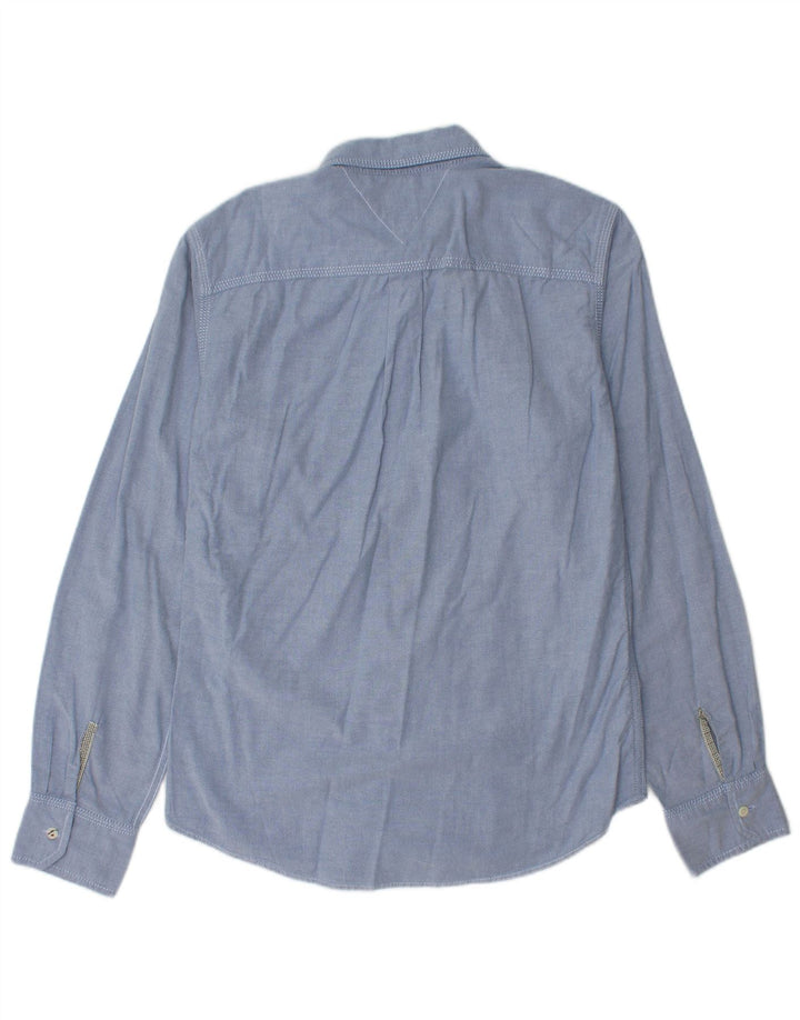 Camisa masculina Tommy Hilfiger azul médio