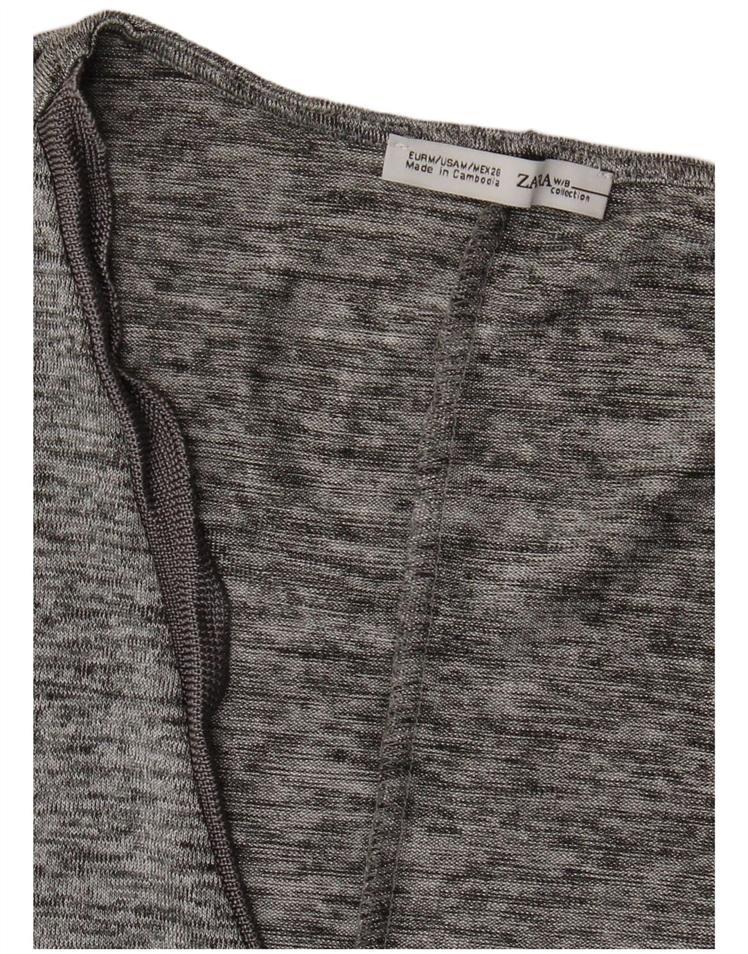 Colete feminino Zara UK 12 cinza médio manchado